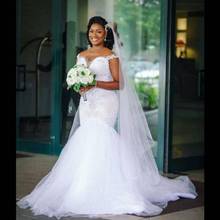 2020 Wedding Dresses Off Shoulder Bridal Gown Applique robe de mariee Romantic Plus Size Wedding Dress Long vestido de noiva 2024 - buy cheap