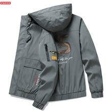 Мужская куртка с капюшоном FGKKS, брендовая куртка с принтом, уличная теплая ветрозащитная куртка 2024 - купить недорого