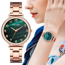 Yolako Luxury Brand Women's Watches Stainless Stee Band Alloy Analog Quartz Women's Wristwatch Clock relogio feminino watch 03* 2024 - buy cheap