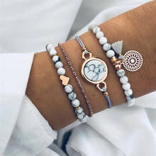 Bohemian Moon Star Crystal Hand Bracelet for women Shell Map Lotus Tassel Heart Stone Wrist Bangle Boho Jewelry 2021 Accessories 2024 - buy cheap