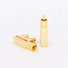 Hifi 2PCS Gold RCA AV Audio F Splitter Plug Adapter 1 Male to 2 Female 2024 - buy cheap