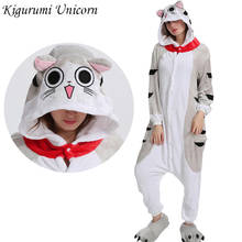 Kigurumi-Pijama de unicornio para hombre y mujer, ropa de dormir de franela, mono de punto de gato, para parejas, para invierno 2024 - compra barato