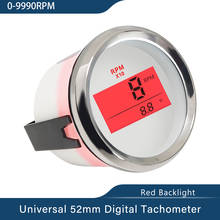 Universal Digital Tachometer 0-9990RPM Tacho Gauge Car Truck Boat With Hourmeter Waterproof 12V 24V Red Backlight 2024 - buy cheap