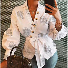 Blusa holgada informal para mujer, camisa con botón debajo del cuello, manga larga, a la moda 2024 - compra barato