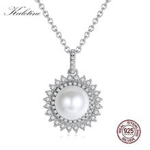 KALETINE-collar de perlas de agua dulce para mujer, Collar de plata de ley 925 de circón transparente, joyería de perlas redondas, Collar personalizado 2024 - compra barato