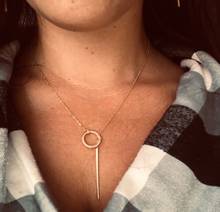 Lamoon 925 colar de prata esterlina para as mulheres longo pingente vara simples colar cor do ouro jóias finas lmnl003 2024 - compre barato