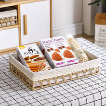 Mão-tecido cesta de armazenamento desktop sundries organizador pão frutas alimentos exibição cesta de armazenamento mesa de tecido artesanato decoração 2024 - compre barato