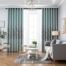 GYC2486 Gyrohome-cortina opaca de lino para sala de estar, bonita cortina de pájaros "personalizada", 1 unidad 2024 - compra barato
