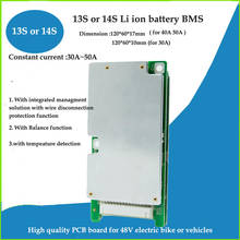 Batería de iones de litio 13S 14S 48V BMS con 30A 40A 50A 60 corriente continua para paquete de batería de 54,6 V 58,8 V 18650 o NCM 2024 - compra barato