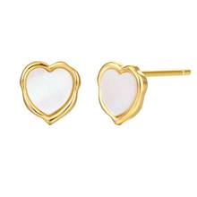 Cubic Zircon Stone Heart Earrings For Women Girls Gold Silver Color CZ Copper Peach Stud Earrings Ear Studs Jewelry Brincos 2024 - buy cheap