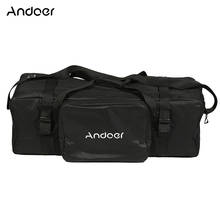 Bolsa de transporte para estúdio de fotografia, 74x24x25cm/29*9*10 polegadas, andoer, estojo com luz, suporte para guarda-chuva 2024 - compre barato