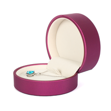 Caja de regalo de alta calidad para amantes de la joyería, embalaje de joyería de Pu cepillado rojo, anillo colgante, pulsera, organizador de compromiso 2024 - compra barato