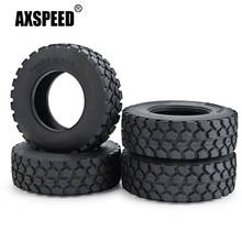 AXSPEED 30mm Width Black Rubber Tyres Tires for Tamiya 1/14 RC Trailer Tractor Truck Front Wheel Rims 2024 - buy cheap