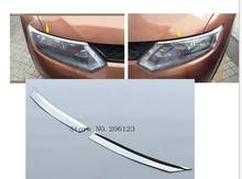 for Nissan X-Trail T32 MK3 Chrome Front Headlight Eyebrow 2014 2015 2016 X Trail XTrail Accessories Car Sticker 2024 - buy cheap