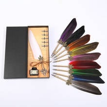 European retro top feather pen, wedding ceremony Christmas gift must be, customizable gift box set 2024 - buy cheap