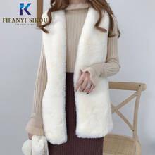 2021 New Winter Women Faux Rabbit Fur Vest Sleeveless Jacket Thick Warm Outerwear Female Fashion Casual Fur Jacket Vest Coat 2024 - buy cheap