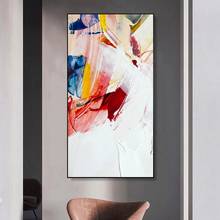 Pintura abstrata em tela colorida, arte para parede para sala de estar, quarto, decoração moderna para casa, pinturas de parede 2024 - compre barato