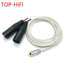 TOP-HiFi 8 Cores Silver Plated 4.4mm Balanced Female to Dual  2x 3pin XLR Balanced Male Audio Adapter Cable 2024 - buy cheap