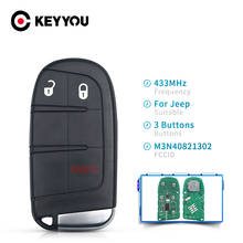Keyyou-chave remota automotiva id46, chip 2 + 1 ou 3 botões, fob, dodge/chrysler/jeep grand cherokee 2024 - compre barato