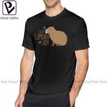 Capybara T Shirt Crazy Capybara Lady T-Shirt Man Plus size Tee Shirt 100 Percent Cotton Short-Sleeve Summer Cute Printed Tshirt 2024 - buy cheap