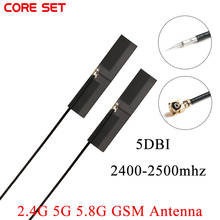 Antena de antena IPX Flexible de doble frecuencia compatible con Bluetooth, Wifi, 5G, 2,4G, 5,8G, 5dbi, 5 uds. 2024 - compra barato