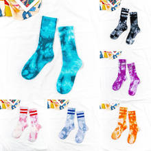 QMid Tube Socks Skateboard Socks Japanese Style Sock for Men Female Crew Socks Graffiti Tie Dyeing Breathable Funny Cotton 2024 - buy cheap