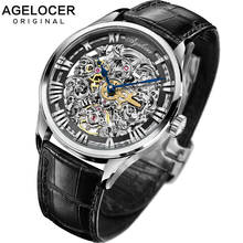 Luxury Top Brand AGELOCER Men's Automatic Mechanical Watches Skeleton Design Sapphire Clock Automtaic Movement Sport Wristwatch 2024 - buy cheap