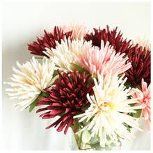 Flor de crisantemo Artificial de una sola rama, planta de pared de boda para decoración del hogar, 1 unidad 2024 - compra barato