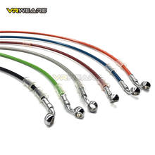 motorcycle Universal  Brake Hose Line Steel Brake cable Hydraulic Banjo pipe 400mm-1500mm for  head both sides 28 ° -60 ° 2024 - buy cheap