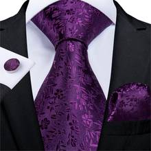 Gravatas para casamento, gravatas para homens e homens, cores sólidas, marrom e floral, de seda, para negócios ou festa 2024 - compre barato