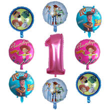 Globo gigante de juguete de 18 pulgadas, 9 unids/set/juego, globos de aluminio de dibujos animados woody Buzz Lightyear, decoraciones para fiesta de cumpleaños, suministros para fiesta de niños, juguetes 2024 - compra barato