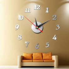 3D DIY настенные часы Фреска виниловая Съемная Настенная Наклейка s домашняя Современная наклейка хрустальное зеркало виниловая наклейка на стену наклейки 2024 - купить недорого