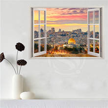 Custom canvas poster Jerusalem in the window poster cloth fabric wall poster print Silk Fabric SQ0626-ZXEE3221 2024 - buy cheap
