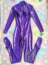 WOMEN LATEX CATSUIT 3D BREAST WITH SOCKS BACK ZIP 2024 - buy cheap