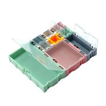 Caixa de armazenamento componente eletrônico mini caixa de joias 9 tamanhos smd smt ic 2024 - compre barato