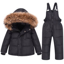 OLEKID 2022 Winter Baby Boy Down Jacket Thick Warm Boy Overalls Hooded Girl Outerwear Coat Jumpsuit Suit 1-5 Years Kid Snowsuit 2024 - buy cheap