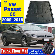 Esteira de porta-malas traseira, para vw volkswagen passat cc 2009 ~ 2018, acessório protetor de piso, bandeja de carga 2024 - compre barato