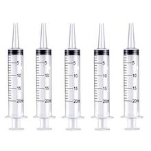 20Pcs 20ml Plastic Syringe Plastic Catheter Tip Syringe with Caps Multiple Uses for Scientific Lab Measurement and Dispensing 2024 - buy cheap