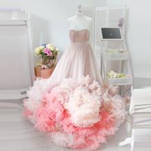 New Arrival Puffy Ball Gown Tulle Dresses Strapless   Ruffles Plus Size Bridal Pregnancy Gowns For Photo   Shoot Maternity 2024 - buy cheap