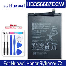 Bateria do telefone móvel hb356687ecw para huawei honor 9i/honor 7x/honor9i/honor7x + número de rastreamento 2024 - compre barato