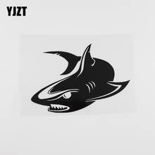 YJZT 15,3 см x 10,9 см Автомобильная наклейка Акула Этническая фотовиниловая черная/серебряная 13C-0209 2024 - купить недорого