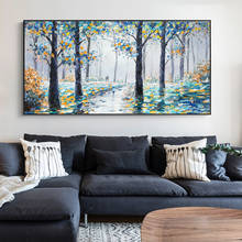 Pintura abstrata de paisagem em tela de aquarela, posteres e impressões, imagem de arte de parede para sala de estar, decoração de casa sem moldura 2024 - compre barato