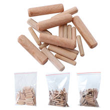M6/8/10 Wood Dowel Pins Wooden Fluted Woodworking Jig 100pcs Drill Bits Accessories Fitting Rods for Furniture Cabinet Drawer 2024 - buy cheap