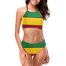 Bikinis Rasta Stripes sexy 2021 Women Swimsuit Low Waist dress sets R333 Women Beach wear 2024 - buy cheap