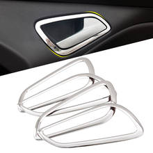 Accesorios de estilo de coche para Ford Focus 3 MK3 2012 2013, puertas interiores de acero inoxidable, anillo de decoración con cierre manual 2024 - compra barato