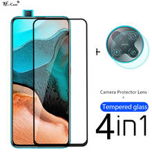 Protetor de vidro 4 em 1, para xiaomi little poco f2 pro, vidro temperado para poco x3 redmi 9a note 9 mi note 10 lite, protetor de tela 2024 - compre barato