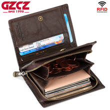 GZCZ Genuine Cowhide Leather Men's Wallet Classic Style  Short Male Coin Purse Small Card Holder Vallet High Quality Money Bag 2024 - buy cheap