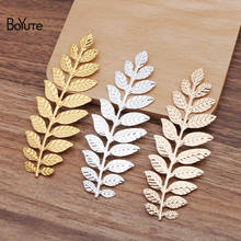 BoYuTe (10 Pieces/Lot) 89*32MM Metal Iron Stamping Plate Leaf Materials Diy Hand Made Jewelry Accessories Wholesale 2024 - buy cheap