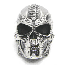 Support Dropship Size 7-13 Cool Skull Ring 316L Stainless Steel Jewelry Men Boys Devil Skull Ring 2024 - buy cheap