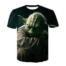 Новые футболки Harajuku Yoda/Darth Vader с принтом в стиле «Звездные войны» 3d футболка для мужчин/женщин уличная футболка в стиле хип-хоп повседневные топы 2024 - купить недорого